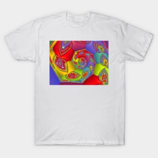 Colourful Abstract Holiday Spiral T-Shirt